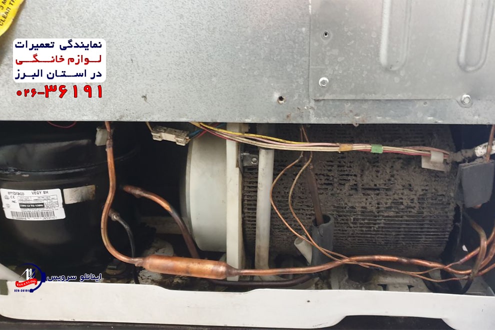بررسی علائم خرابی فن کندانسور یخچال دوو
